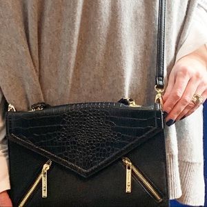 Olivia + Joy Black Convertible Crossbody Bag